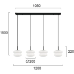 Lampa wisząca PESA LNV0053534 Lunaveri