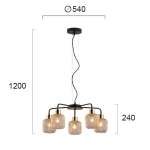 Lampa wisząca VIESTIA LNV0055614 Lunaveri