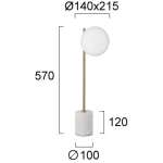 Lampa stołowa LERICI LNV0055924 Lunaveri