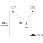 Lampa wisząca LEVA LNV0058524 Lunaveri