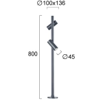 Lampa stojąca zewnętrzna GAUDIO LNV0059434 Lunaveri