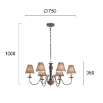Lampa wisząca LUVELO LNV0063614 Lunaveri