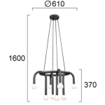 Lampa wisząca FORTE LNV0064234 Lunaveri