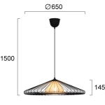 Lampa wisząca LETTO LNV0066034 Lunaveri