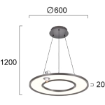 Lampa wisząca ERICE LNV0066334 Lunaveri