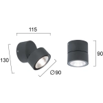 Kinkiet zewnętrzny FONTANA LNV0073334 Lunaveri