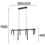 Lampa wisząca FORTE LNV0074234 Lunaveri