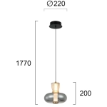 Lampa wisząca LARO LNV0076234 Lunaveri