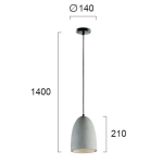 Lampa wisząca LEI LNV0076414 Lunaveri