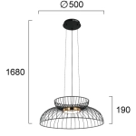 Lampa wisząca VOLTURNI LNV0083034 Lunaveri