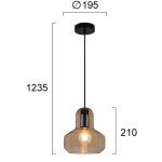 Lampa wisząca LERO LNV0085924 Lunaveri