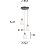 Lampa wisząca TRIESTO LNV0086434 Lunaveri