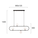 Lampa wisząca LAZZA LNV0089224 Lunaveri