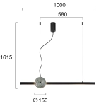 Lampa wisząca MERIGGIA LNV0090034 Lunaveri