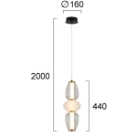 Lampa wisząca CRISTALLO LNV0093034 Lunaveri