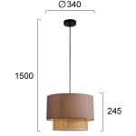 Lampa wisząca CAME LNV0095034 Lunaveri