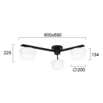 Lampa sufitowa PESA LNV0095434 Lunaveri