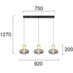 Lampa wisząca LARO LNV0096234 Lunaveri