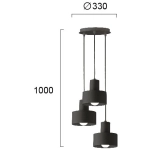 Lampa wisząca ADIGE LNV1005814 Lunaveri