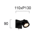 Kinkiet z włącznikiem COBALTO LNV1005904 Lunaveri