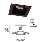 Oprawa wpuszczana SARTORIA LNV1008024 Lunaveri