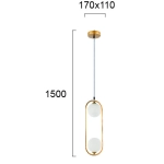 Lampa wisząca LAZZA LNV1078024 Lunaveri