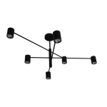 kinkiecik.pl Lampa sufitowa czarna SNOW 6 LP-731/6P BK LIGHT PRESTIGE