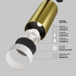 Lampa szynowa Focus Led Unity 3000K 12W 50° TR021-1-12W3K-W-BBS Maytoni - zdjęcie dodatkowe 8