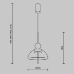 Lampa wisząca Bangkok MOD185PL-L12CG3K1 Maytoni - zdjęcie dodatkowe 4