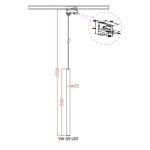 kinkiecik.pl Lampa wisząca czarna do szynoprzewodu LUNGO 1 LP-894/1P BK 3F LIGHT PRESTIGE