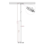 kinkiecik.pl Lampa wisząca złota do szynoprzewodu LUNGO 1 LP-894/1P GD 1F LIGHT PRESTIGE