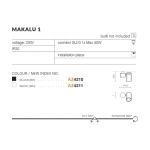 Plafon Makalu 1 (black) AZ4210 AZZARDO