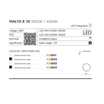 Plafon Malta R 30 4000K (black) AZ4244 AZZARDO