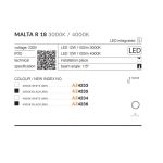 Plafon Malta R 18 4000K (white) AZ4234 AZZARDO