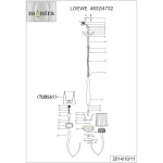 Lampa wisząca Mantra Loewe Antique Brass 4732MA - zdjęcie dodatkowe 2
