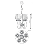 Lampa wisząca Mantra Loewe Antique Brass 4732MA - zdjęcie dodatkowe 1