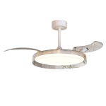 Wentylator sufitowy z oświetleniem GLASS FAN 9525 Mantra LED biały