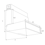 Magnetic M0029N Lampa Magnetyczna Łamana Biała System On/off 6W 323LM 3000K Maxlight