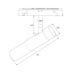 Magnetic M0033N Reflektor Magnetyczny Biały System On/off 8W 578LM 3000K Maxlight