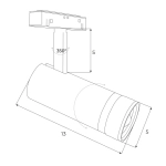 Magnetic M0013N Reflektor Magnetyczny System On/Off 12W 784LM 3000K Maxlight