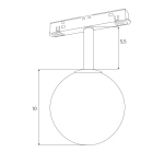 Magnetic M0044Z Lampa Magnetyczna Biała System Zigbee 6W 525LM 2700/5000K Maxlight