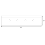 Magnetic MA0009 Adaptor do łączenia szyna + szyna (1 sztuka) MT0001, MT0002, MT0011, MT0012 Maxlight