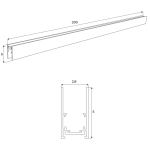 Magnetic MT0002 Szyna Magnetyczna Głęboka Natynkowa 2m Czarna Maxlight