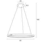 Lampa Wisząca Qled z Pilotem P0557 MaxLight