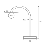 Lampa Stołowa Enigma Czarna T0053 MAXLIGHT