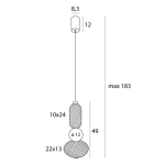 Lampa Wisząca Bora A P0591 MaxLight