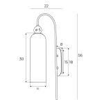KINKIET CAMPANILA SMOKY GLASS W0333 MAXLIGHT