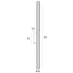 Kinkiet Fayette 91cm 18W Złoty IP44 3000K W0368 MaxLight