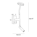 Kinkiet Ibiza Czarny W0349 MaxLight
