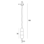 Lampa Wisząca Mauri 1 Champagne Glass P0589 MaxLight